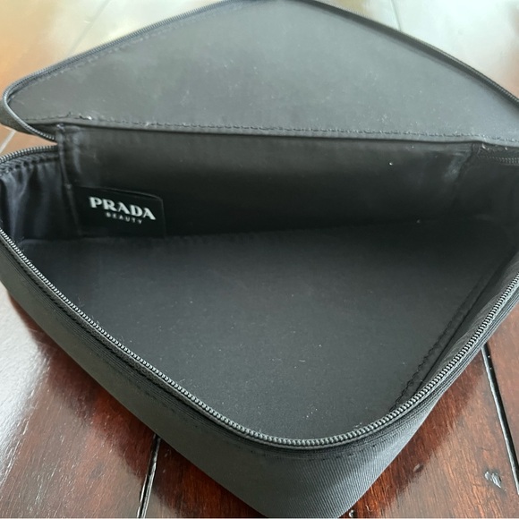 Prada Beauty Pink and Black Triangle Pouch - Picture 7 of 13
